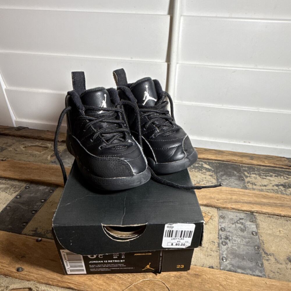 Jordan Air Jordan 12 Retro BT Black Baby Sneaker 6C 850000-013